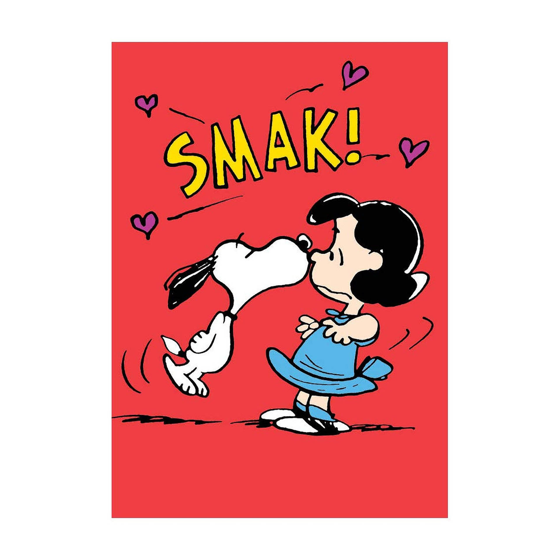 Snoopy Kissing Lucy Van Pelt Background
