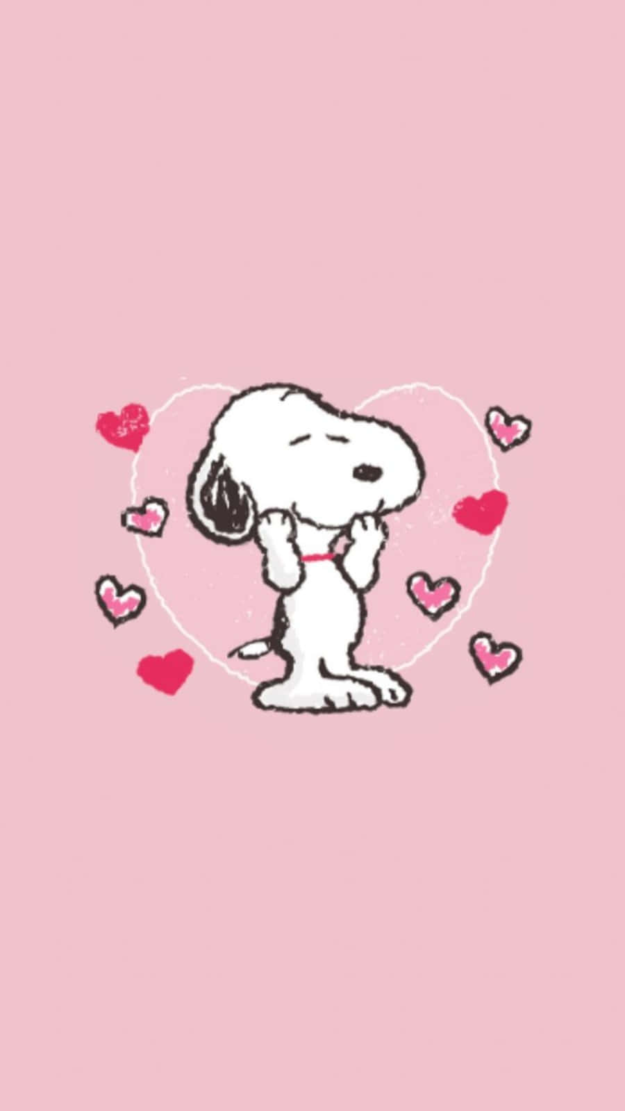 Snoopy Sends His Love This Valentine's Day Background