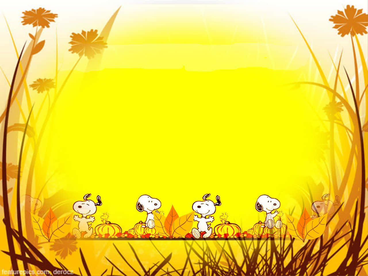 Snoopy Shows His Thanks This Thanksgiving Background