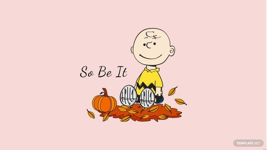 Snoopy Sitting In The Leaves On A Crisp Autumn Day Background