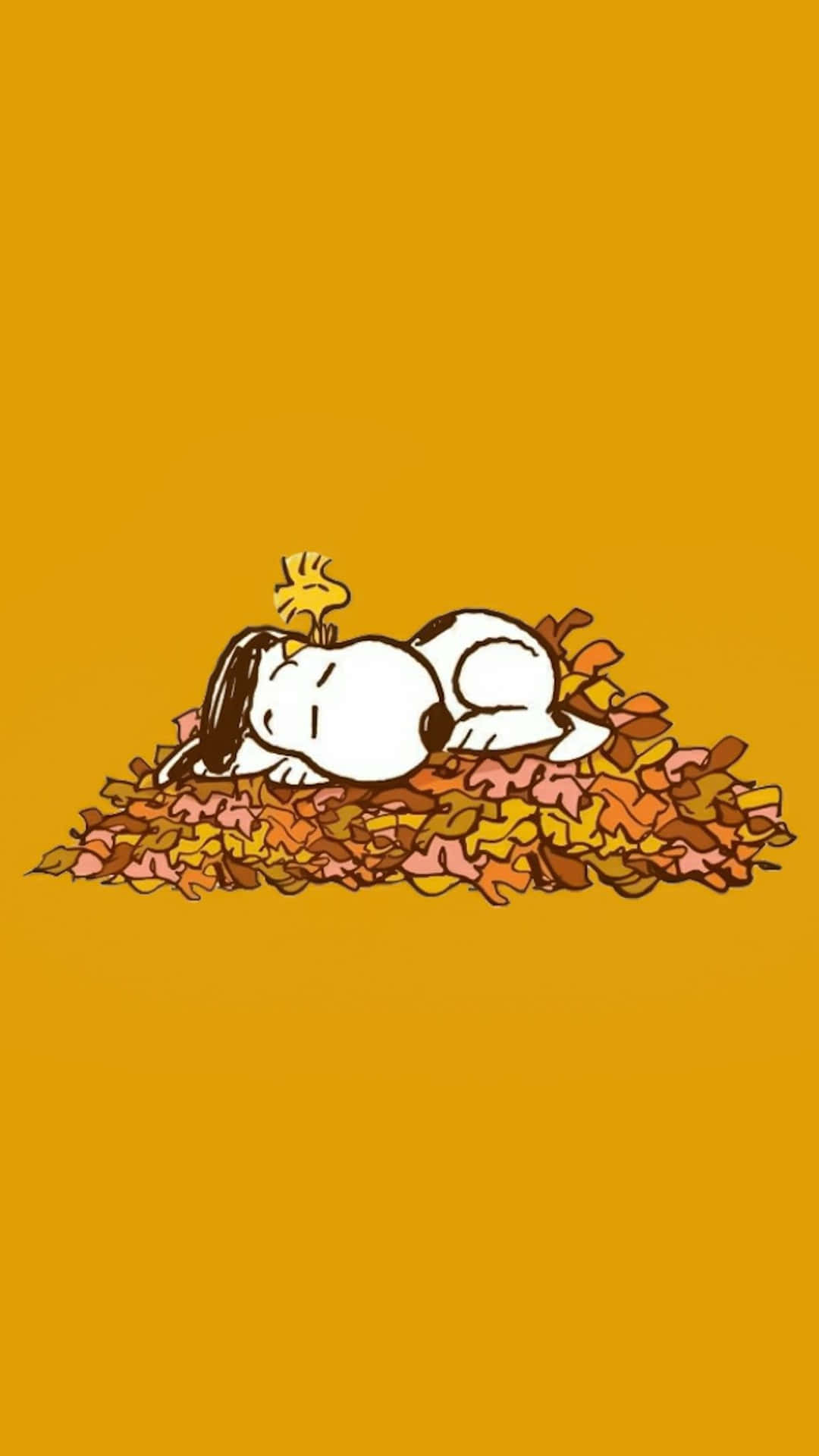 Snoopy Takes In The Beauty Of Fall. Background