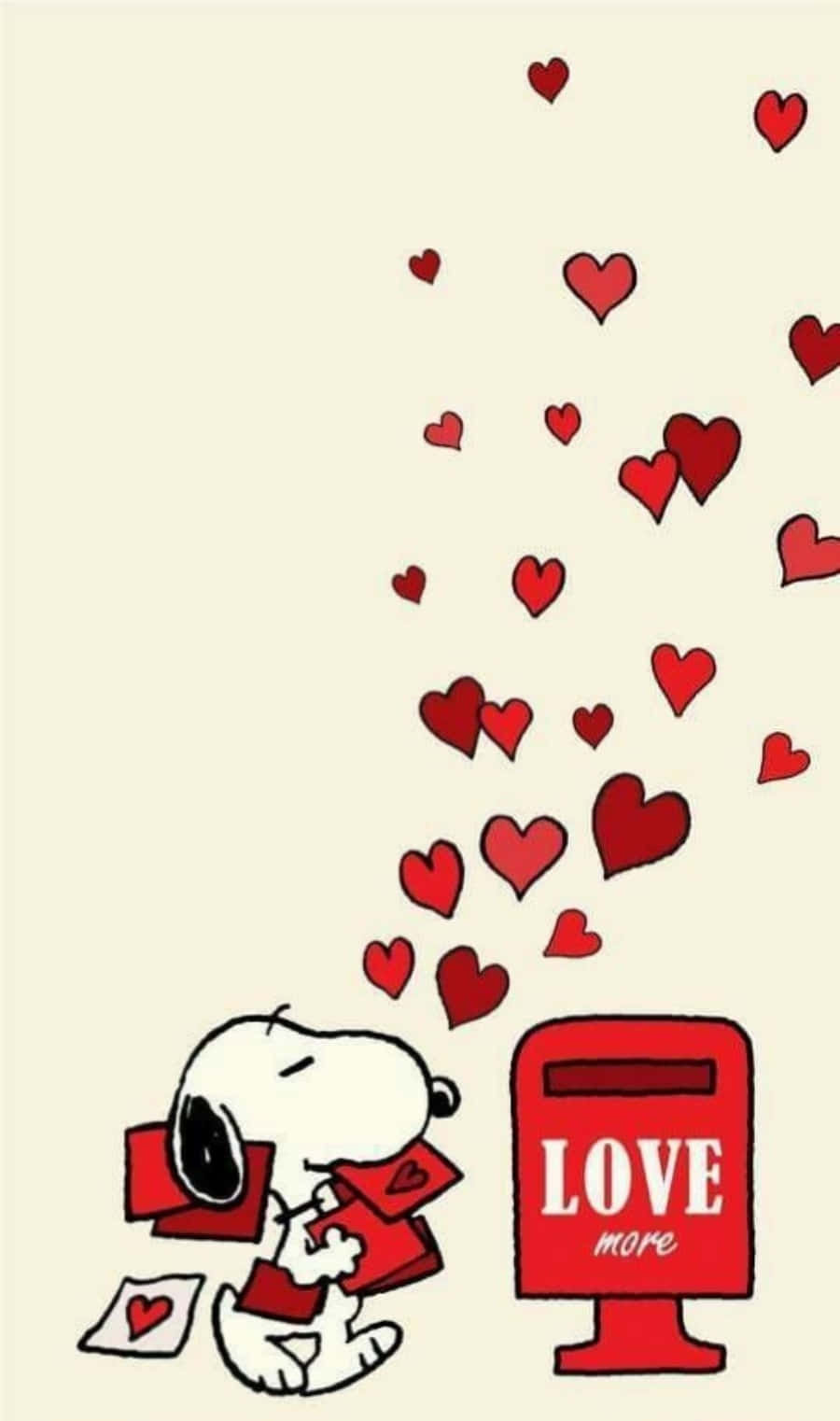 Snoopy Valentine Mailbox And Hearts