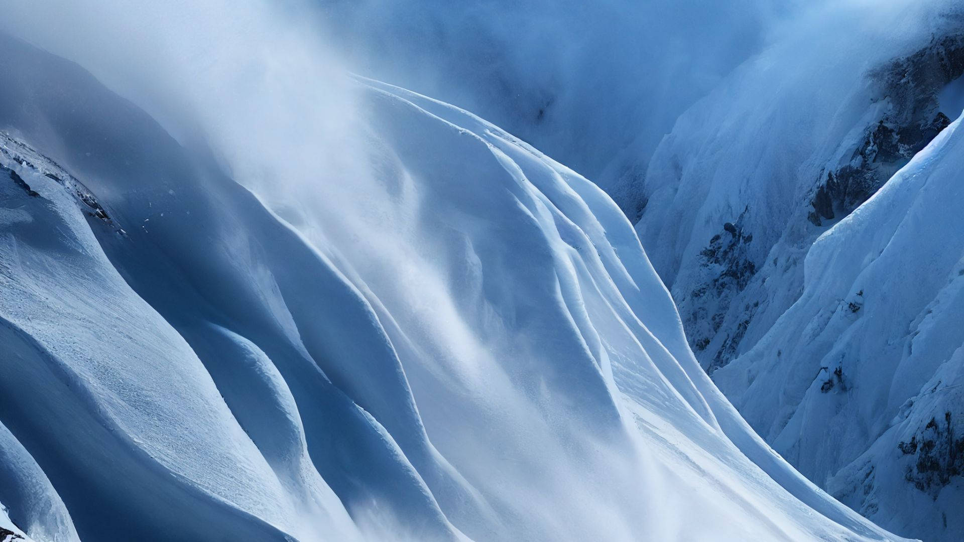 Snow Avalanche Slope Background