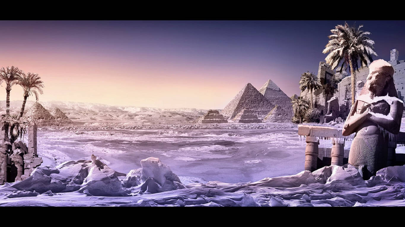 Snow In Egypt Background