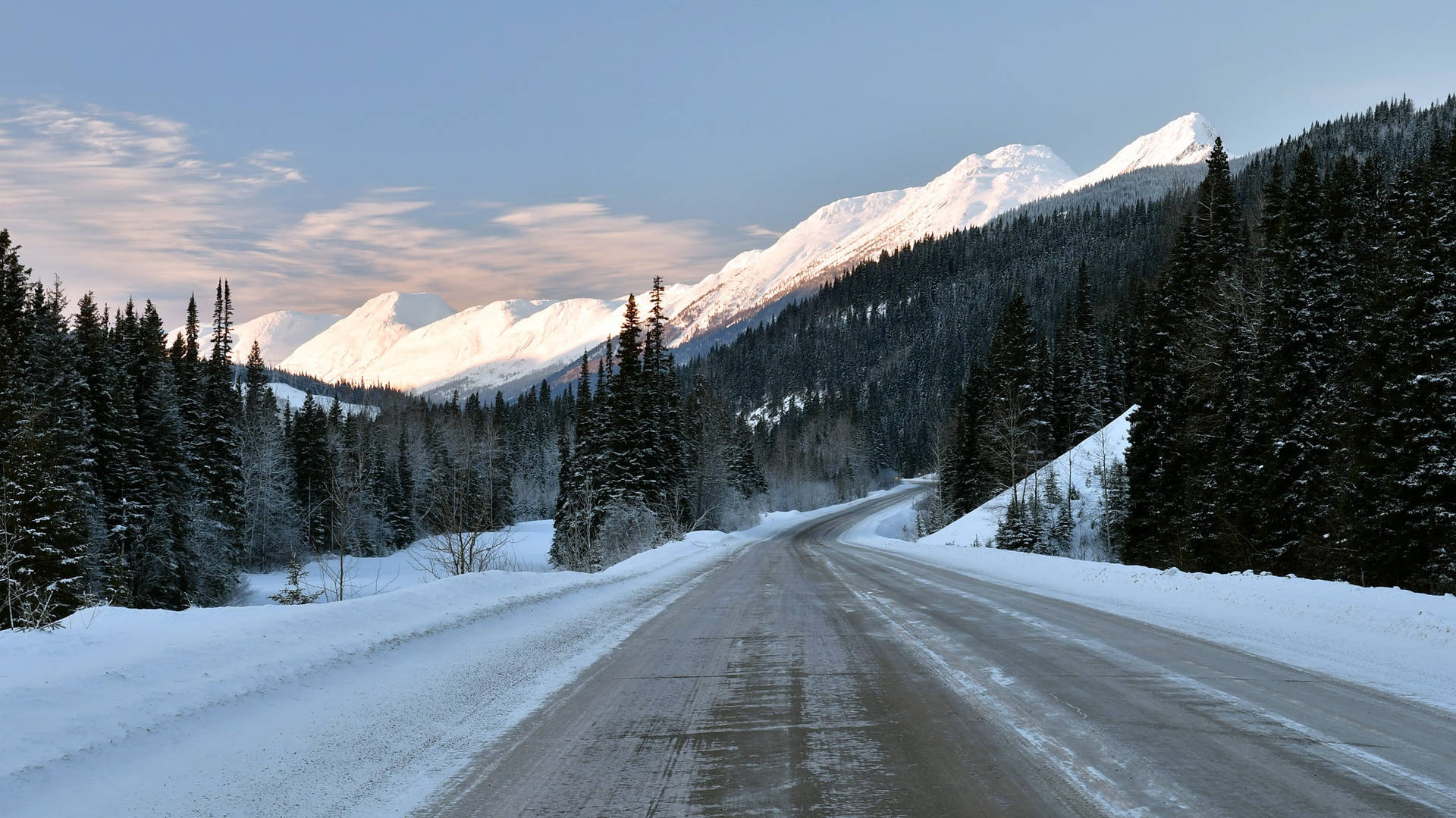 Snow Mountain Winter Road