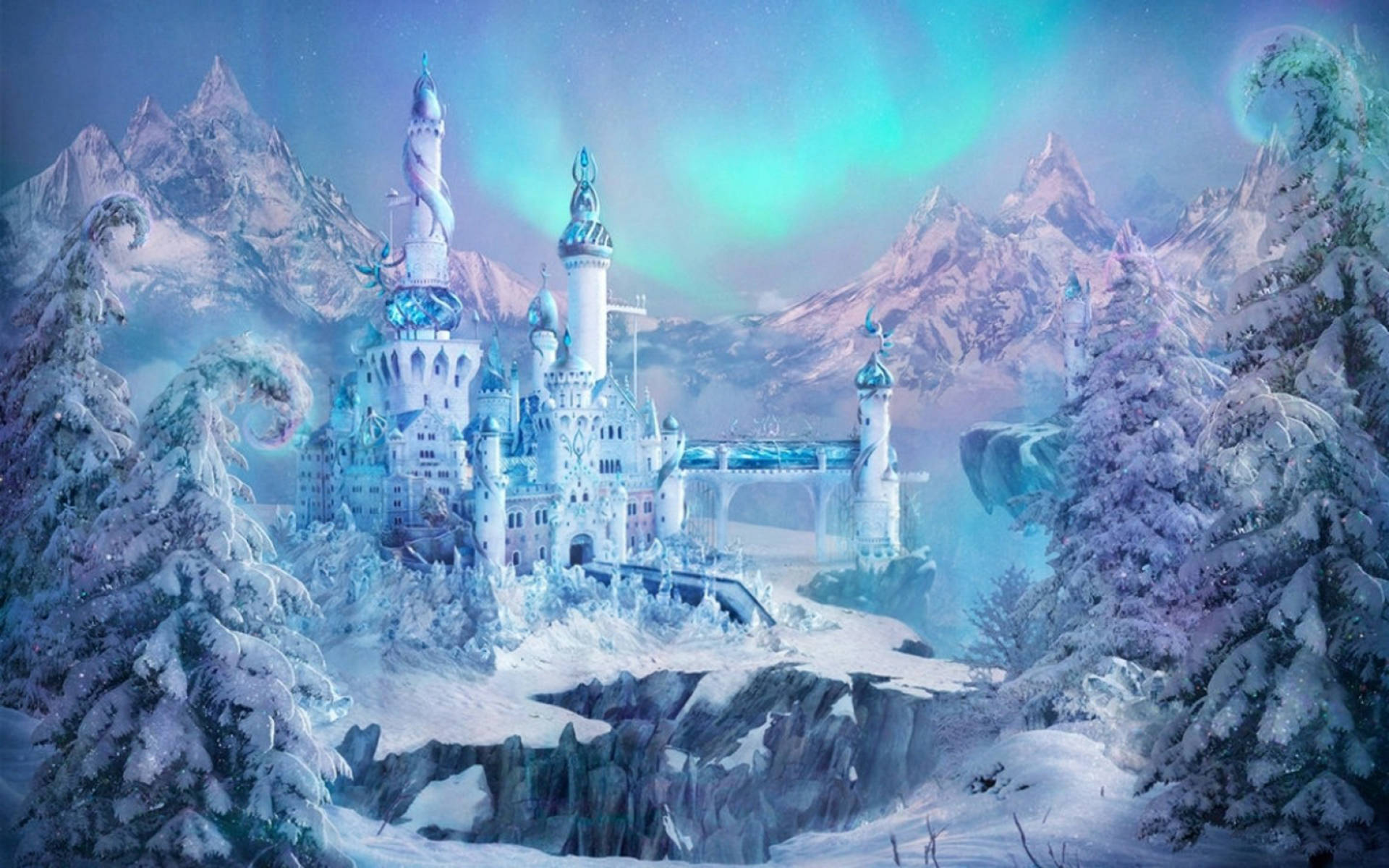 Snow Queen Frozen Castle Background