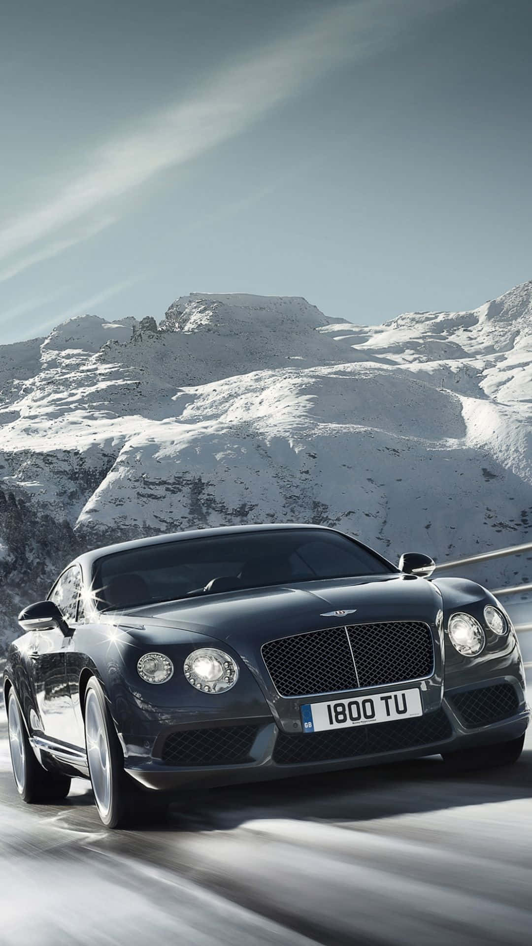 Snow Road Performance Of Bentley Iphone Background