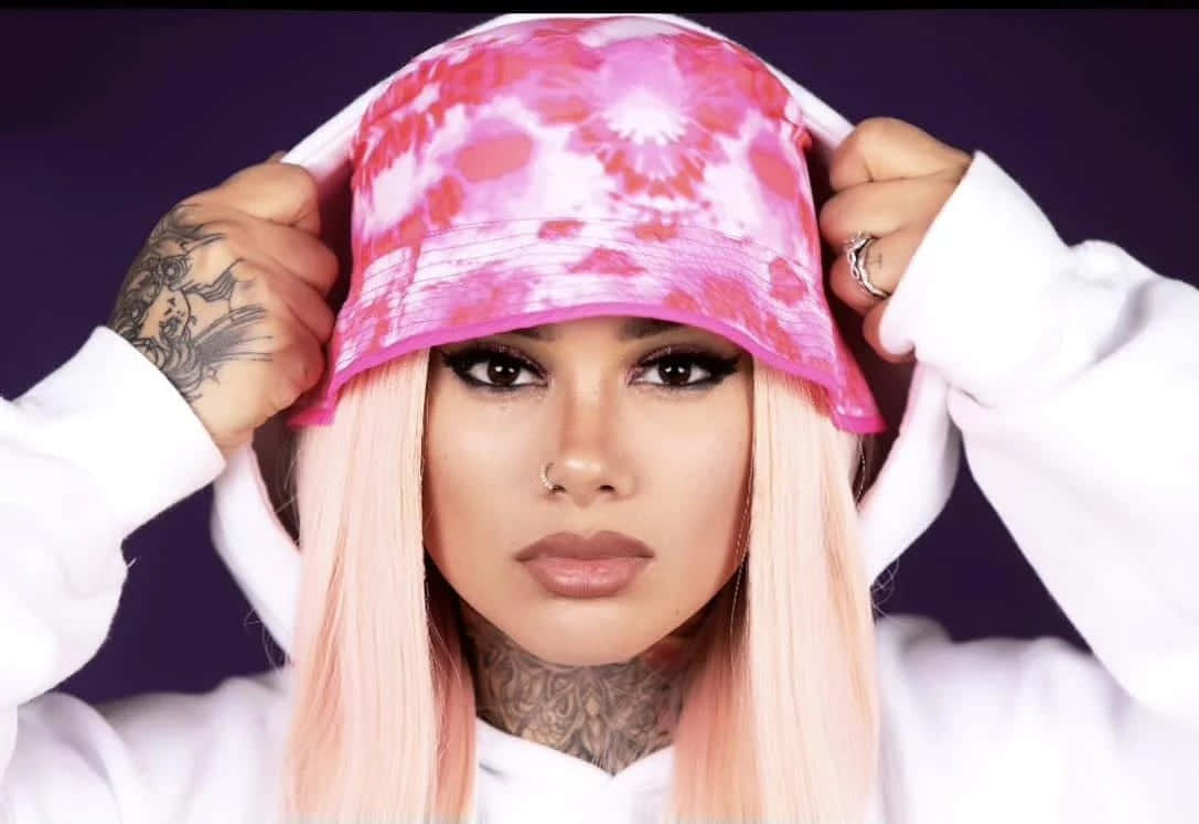 Snow Tha Product Pink Bucket Hat Background