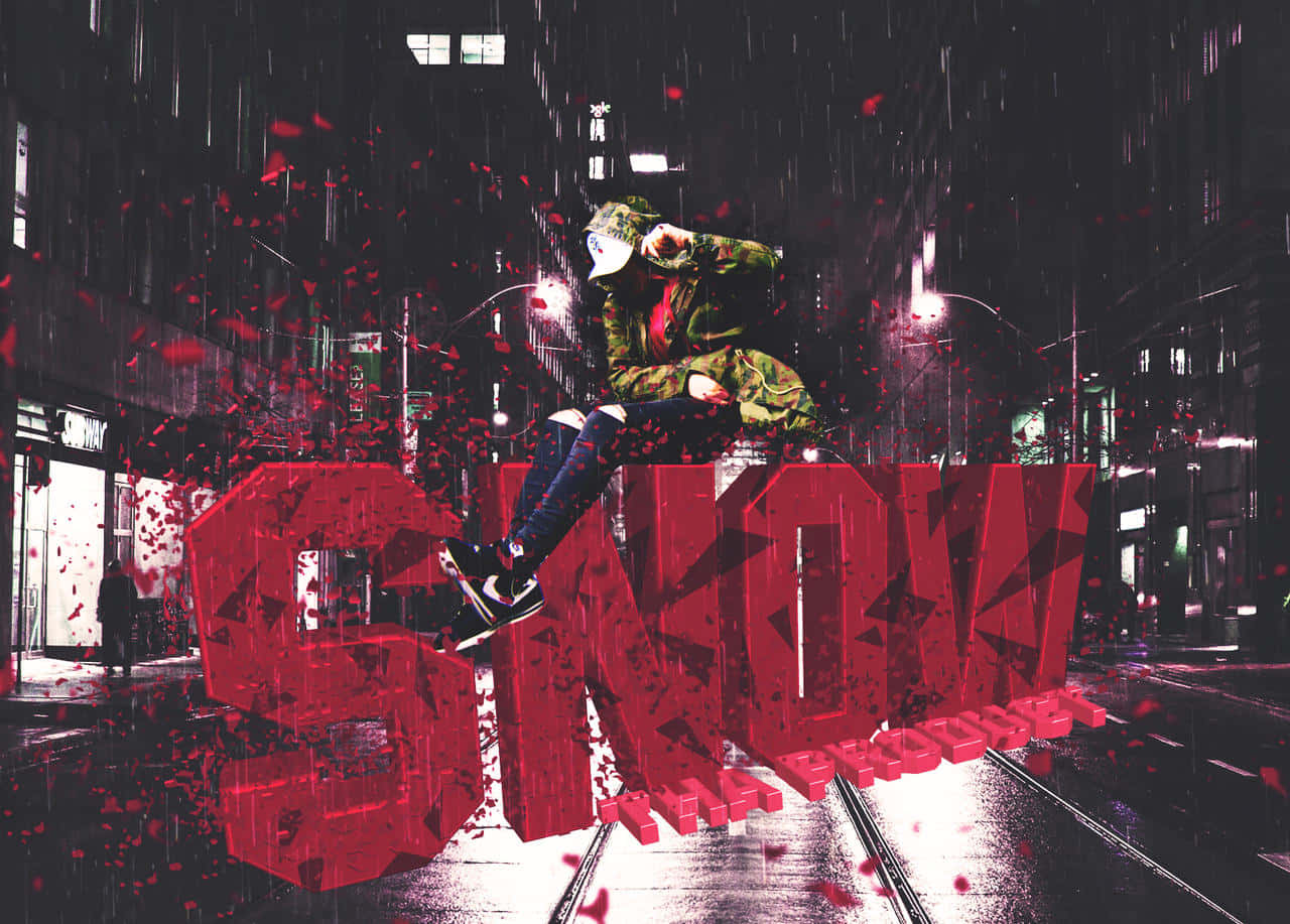 Snow Tha Product Urban Night Scene Background