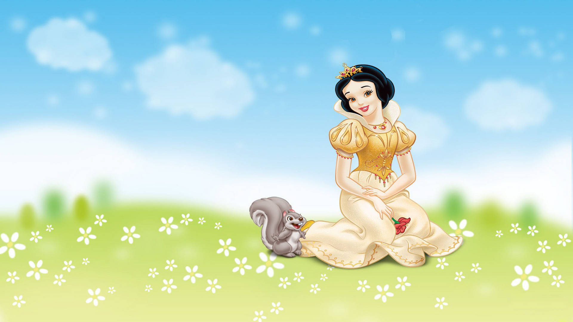 Snow White And Squirrel Background