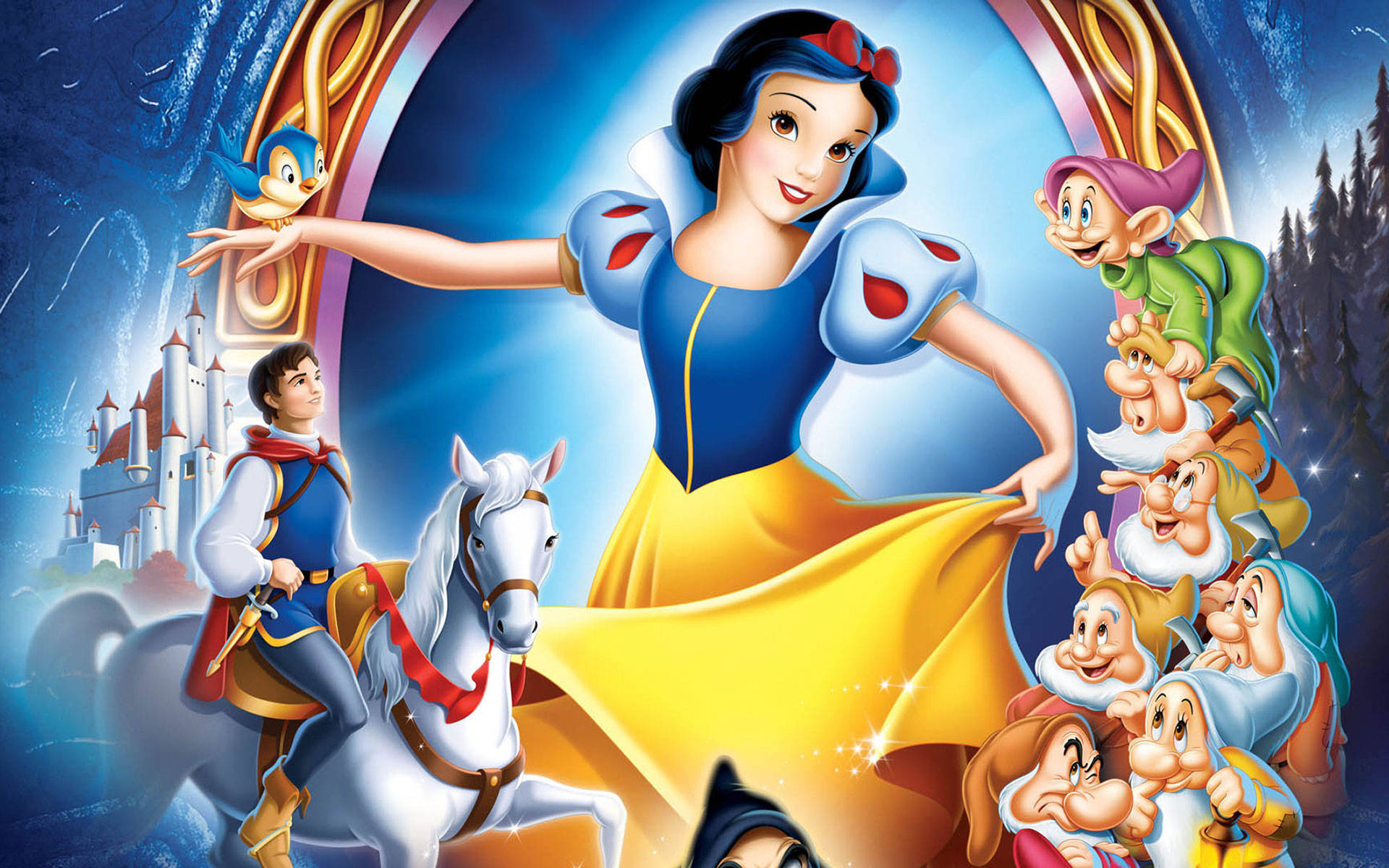 Snow White And The Seven Dwarfs 1937 Poster Background