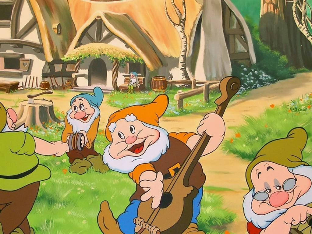 Snow White And The Seven Dwarfs Dancing Background