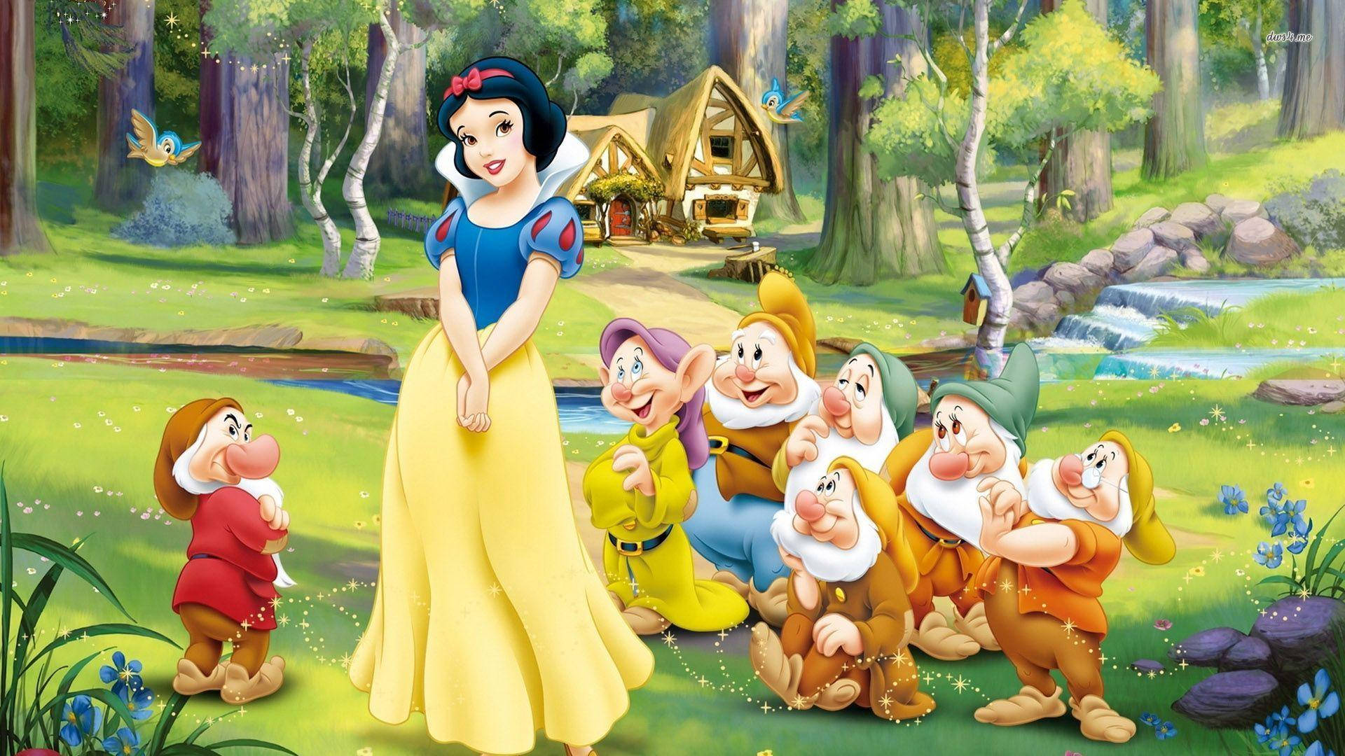 Snow White And The Seven Dwarfs Titular Characters Background