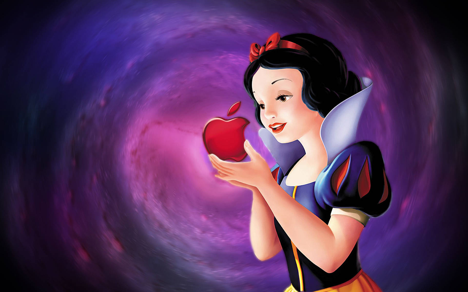 Snow White Apple Logo Background