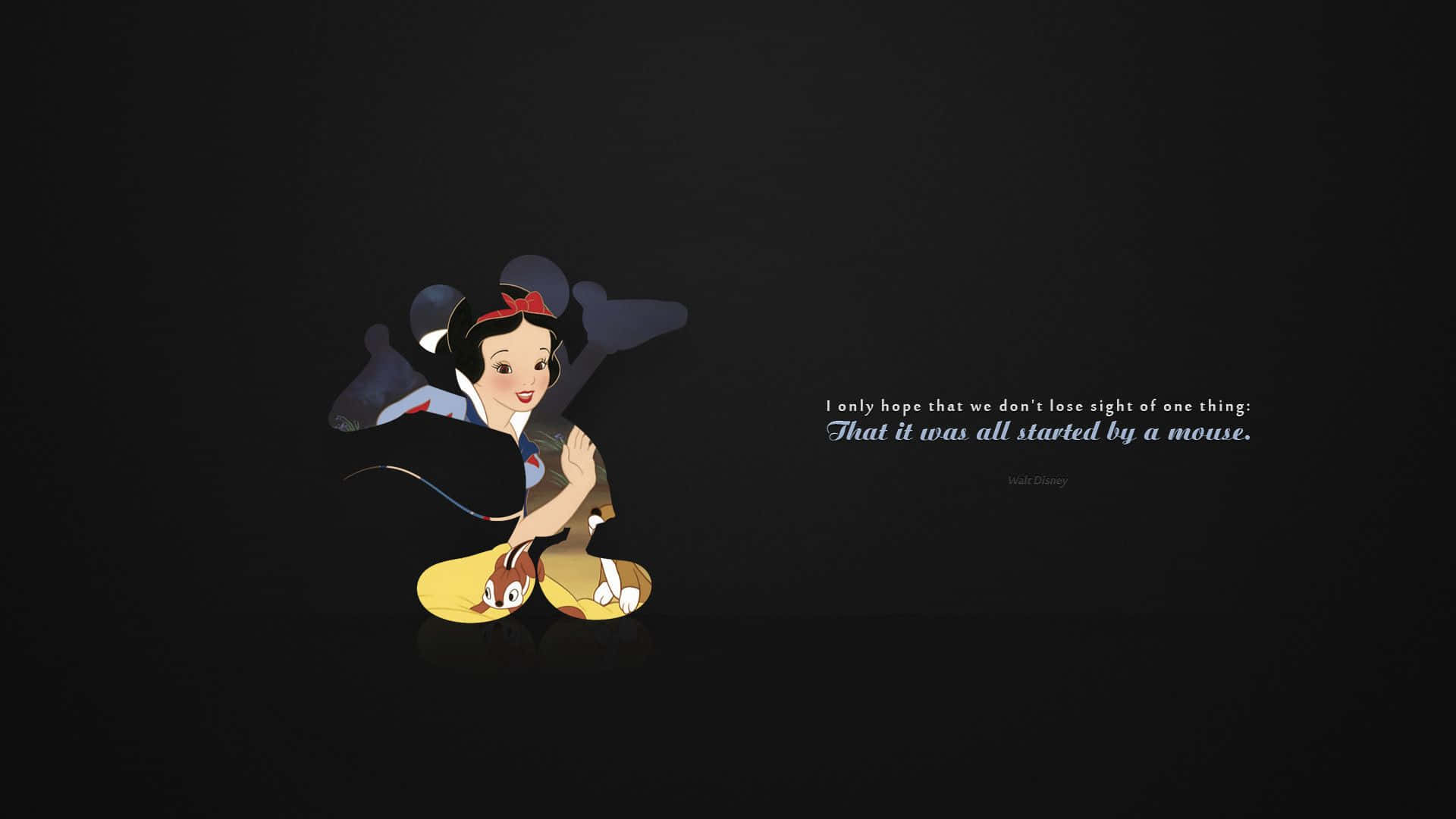 Snow White Mouse Quote Background