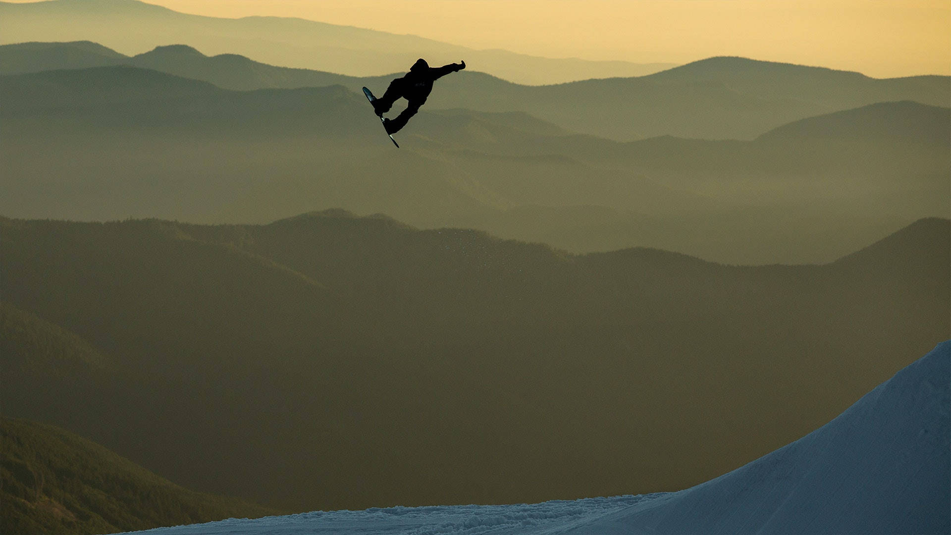 Snowboarding On Horizon Background