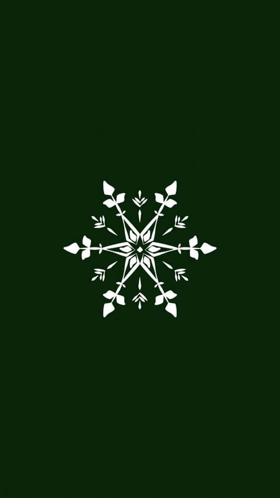 Snowflake Dark Green Christmas