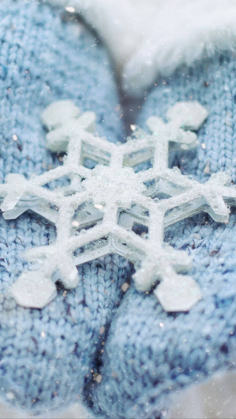 Snowflake On Blue Iphone Background