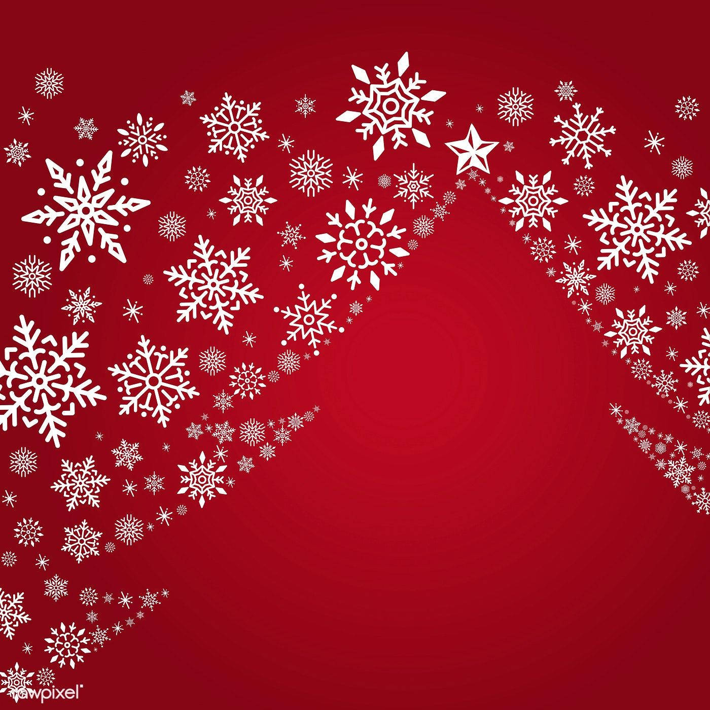 Snowflakes Artwork In Red Christmas Background Background