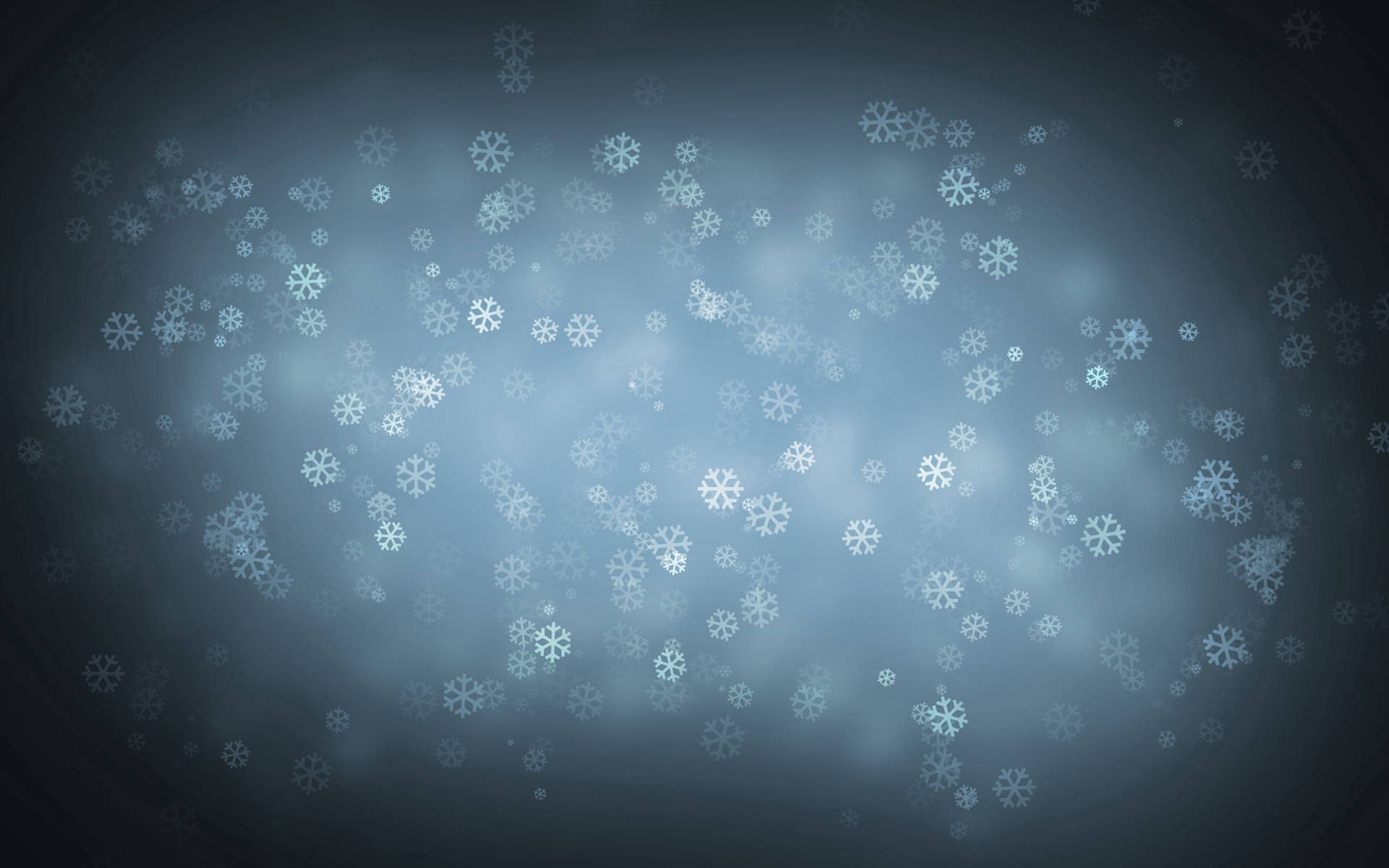 Snowflakes In Vignette Style Background
