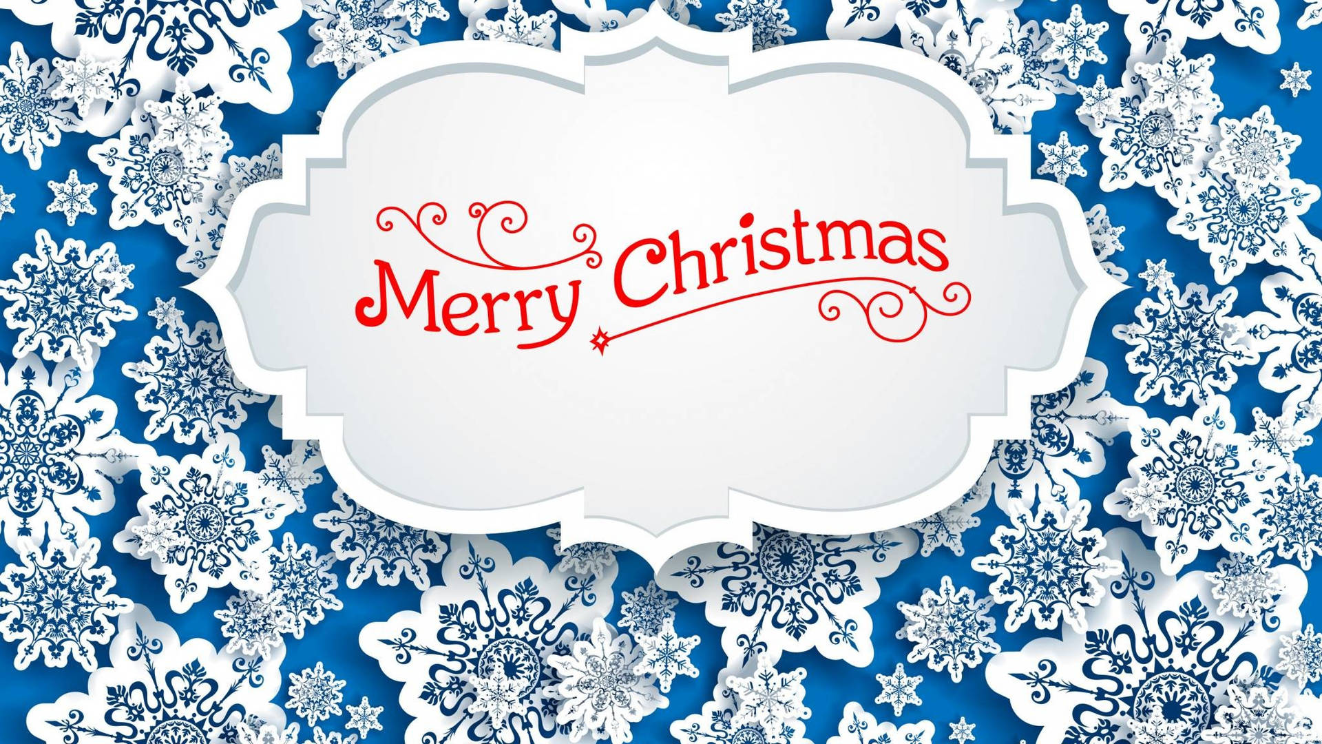 Snowflakes Merry Christmas Hd Background