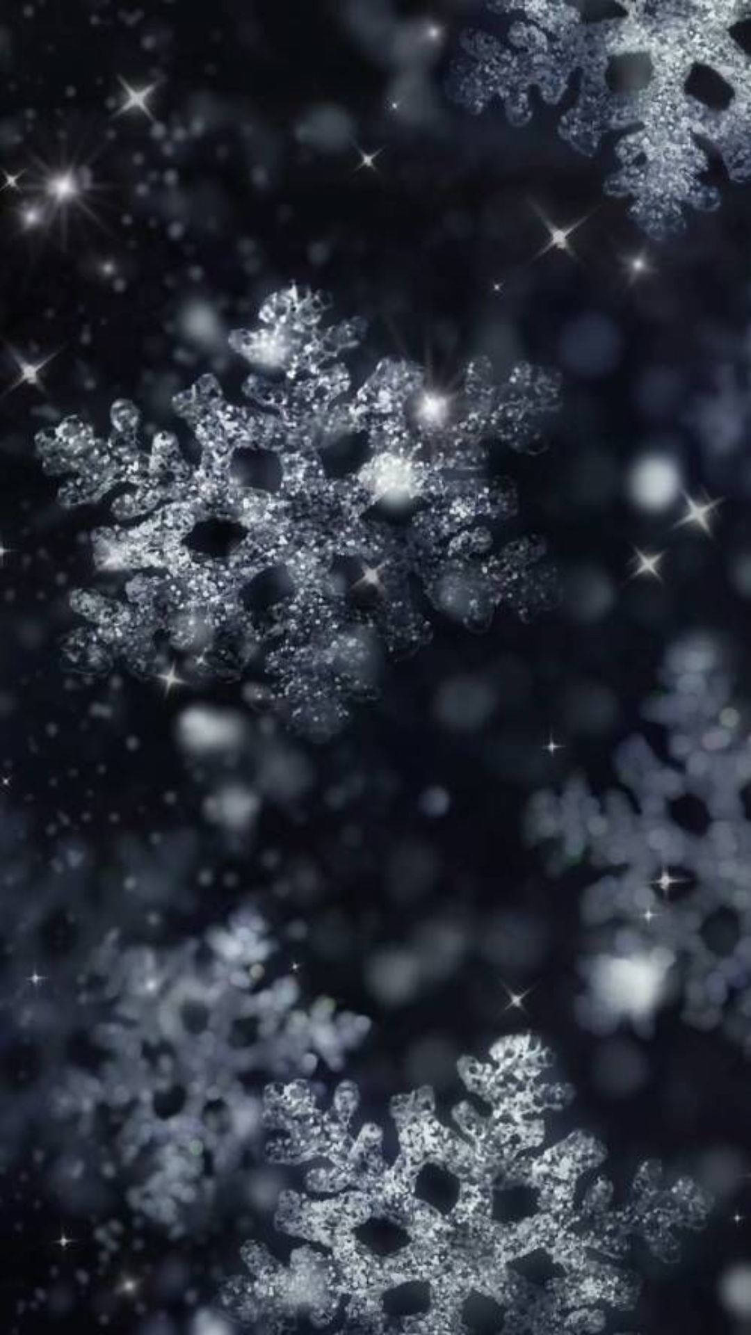 Snowflakes On A Black Background