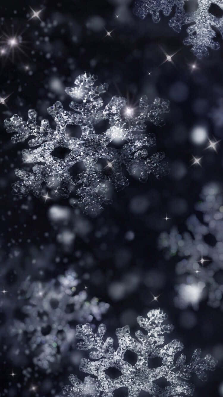 Snowflakes On A Black Background Background