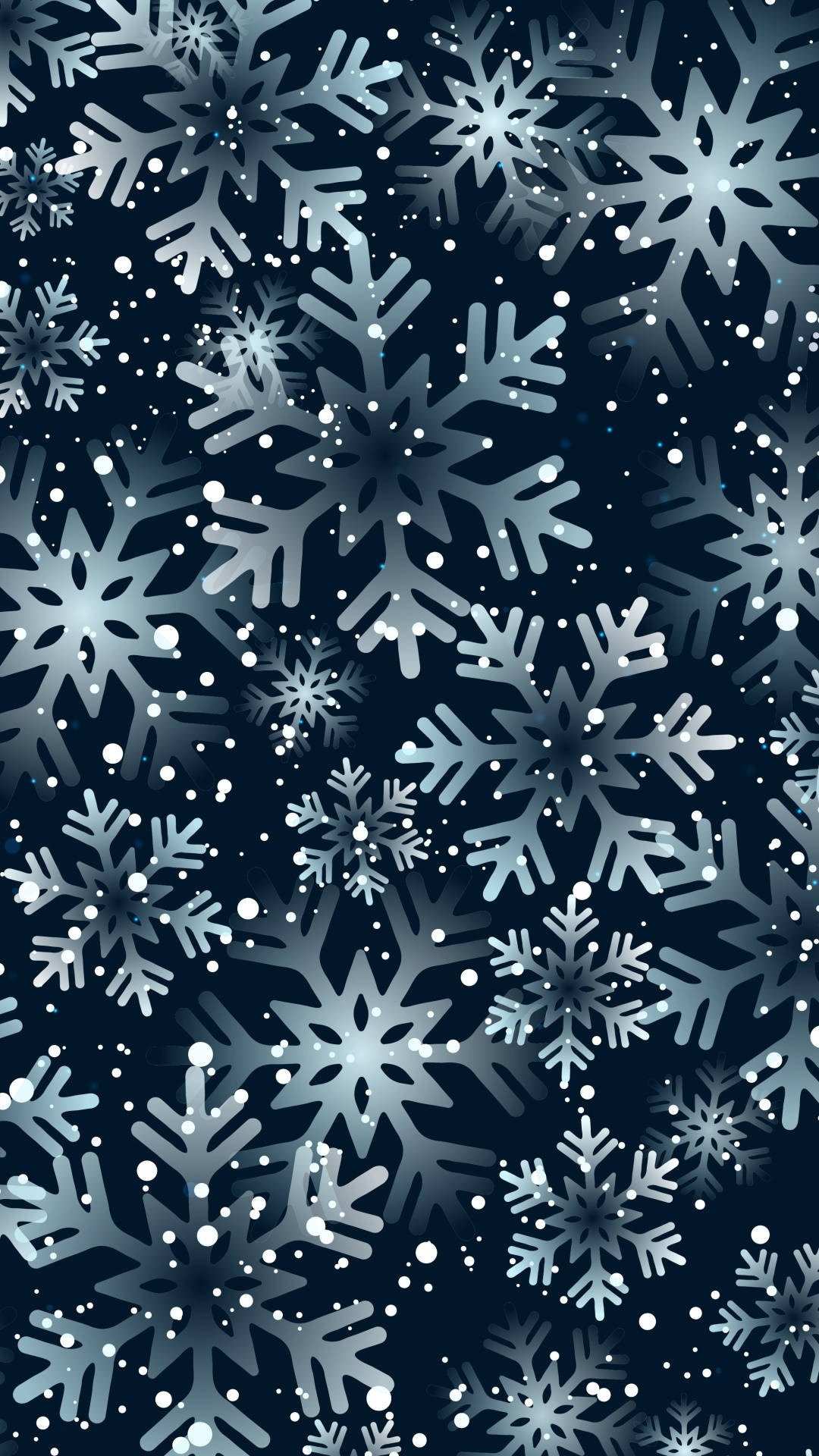 Snowflakes On A Blue Background