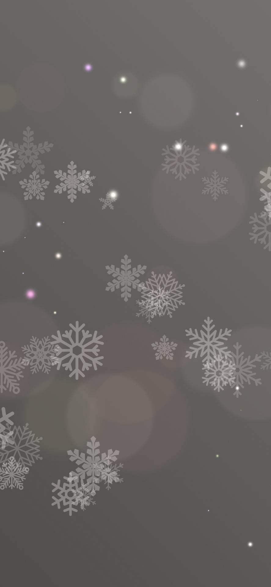 Snowflakes On A Gray Background