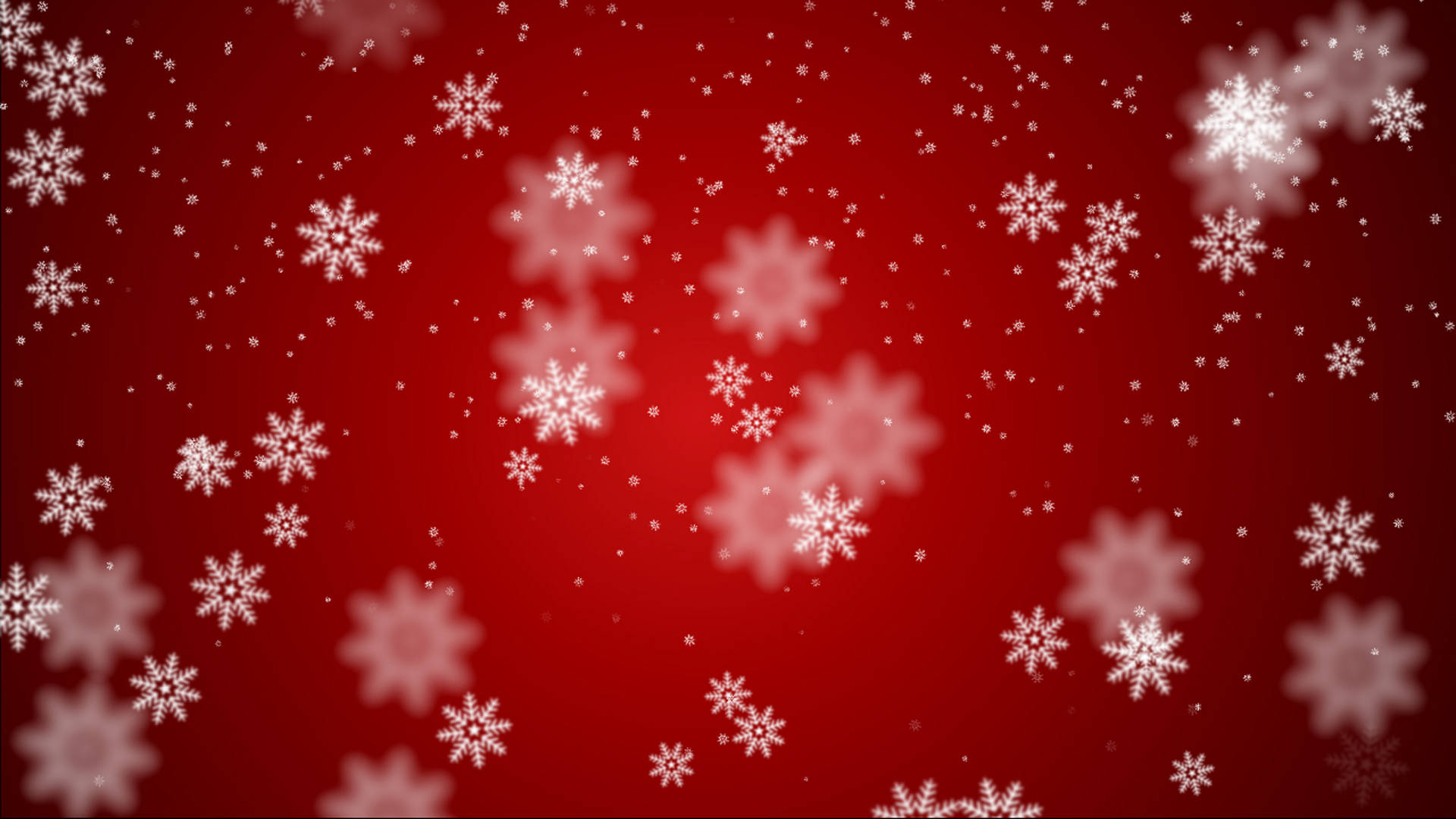 Snowflakes On Red Christmas Background Background