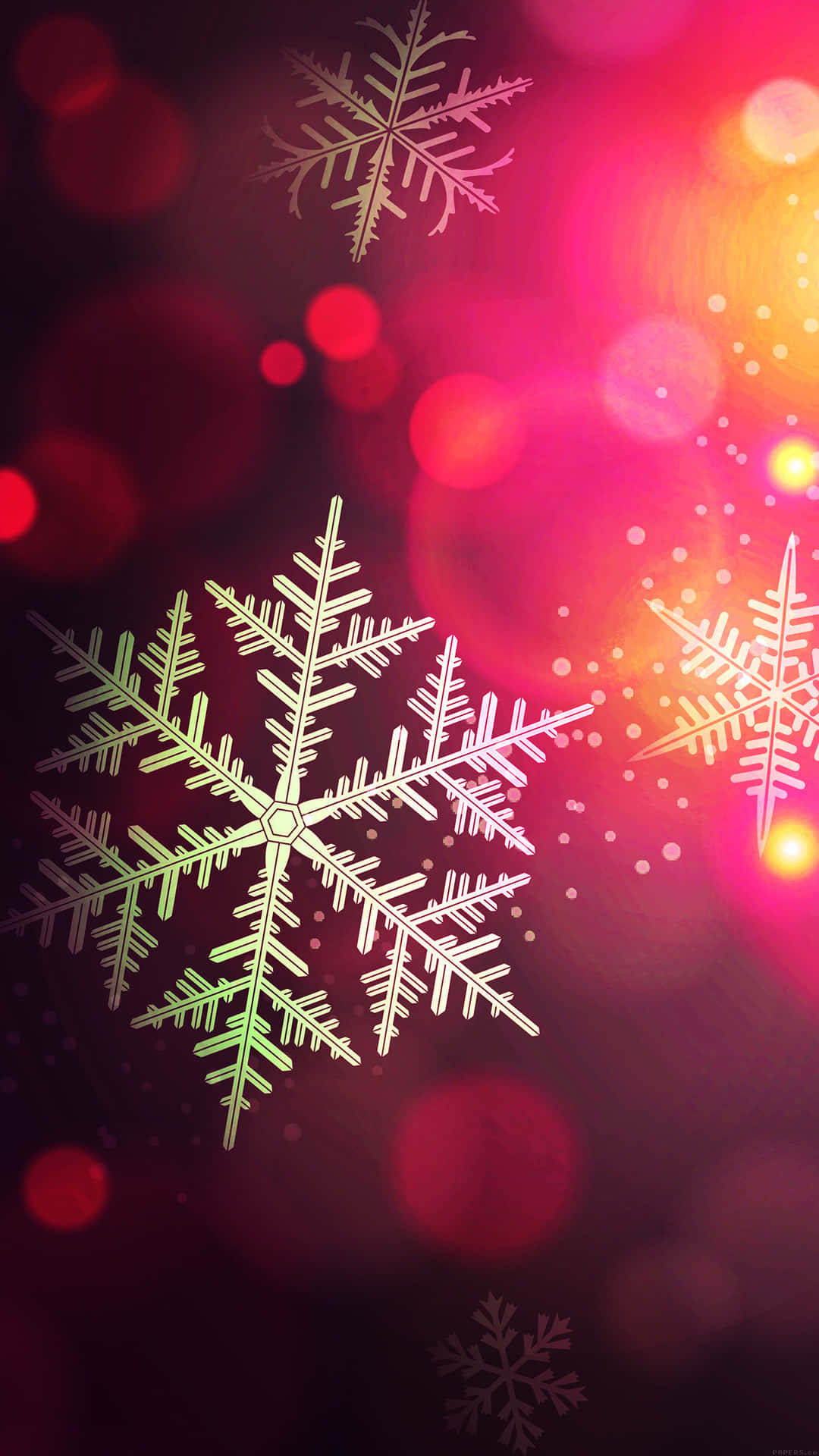 Snowflakes Red Christmas Iphone Background