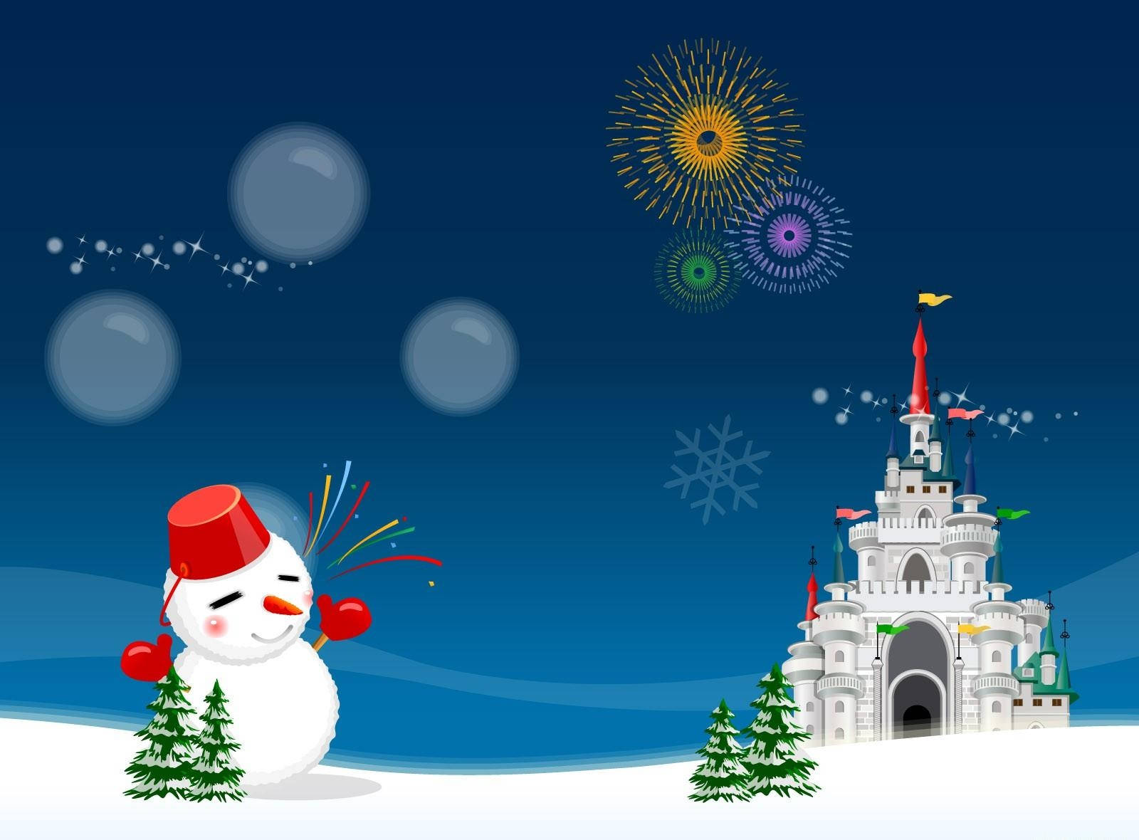 Snowman And Castle Fanart Background