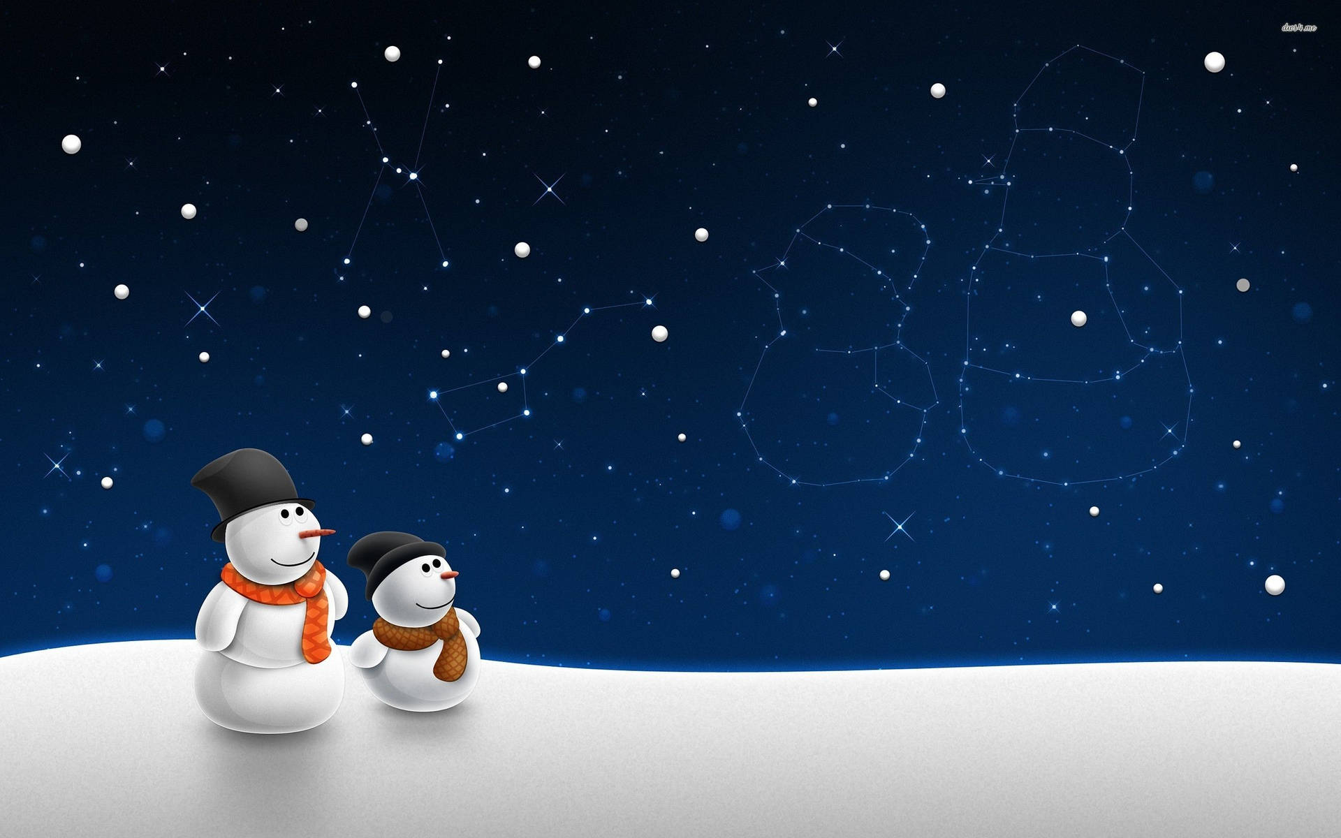 Snowman Constellations Background