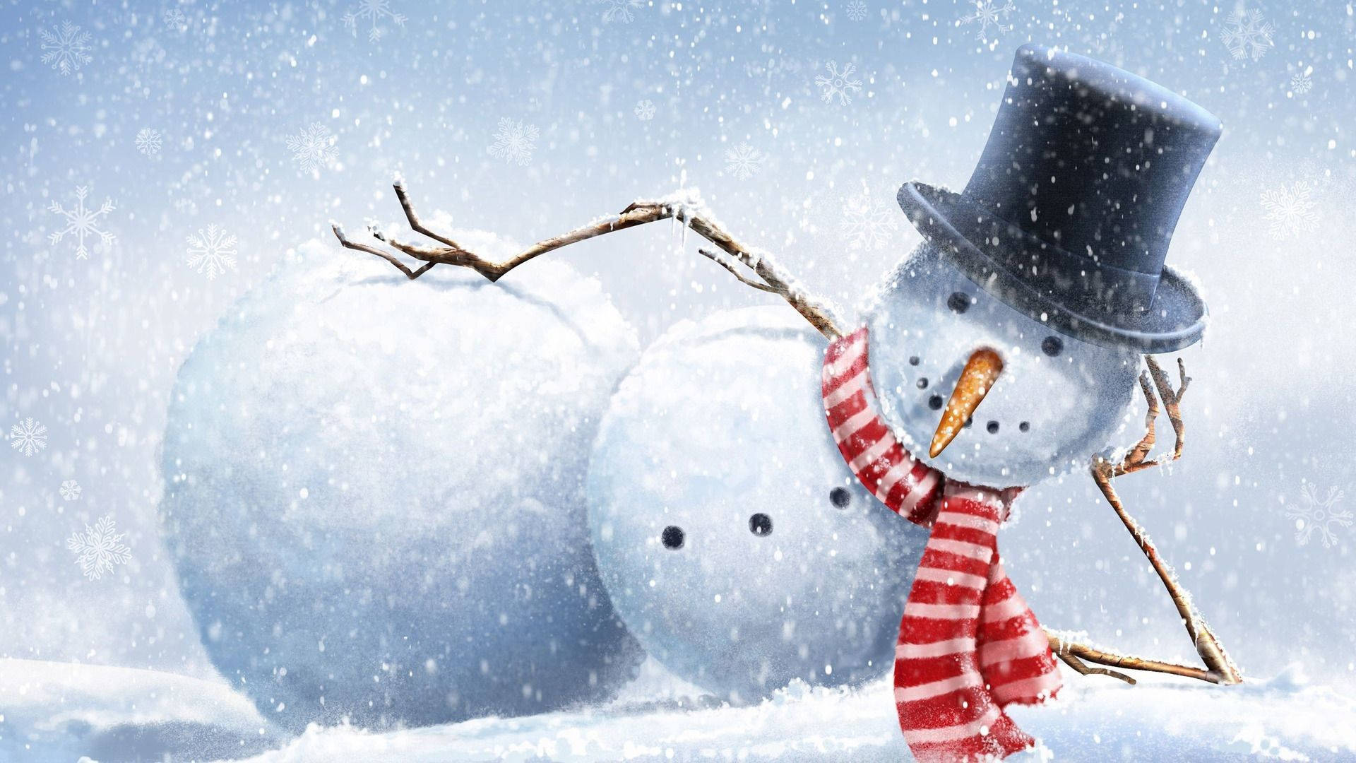 Snowman Cool Pose Background