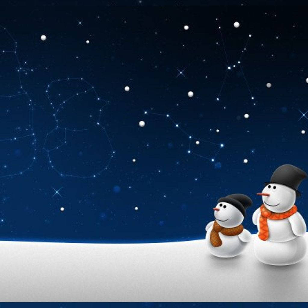 Snowman Father And Son Background