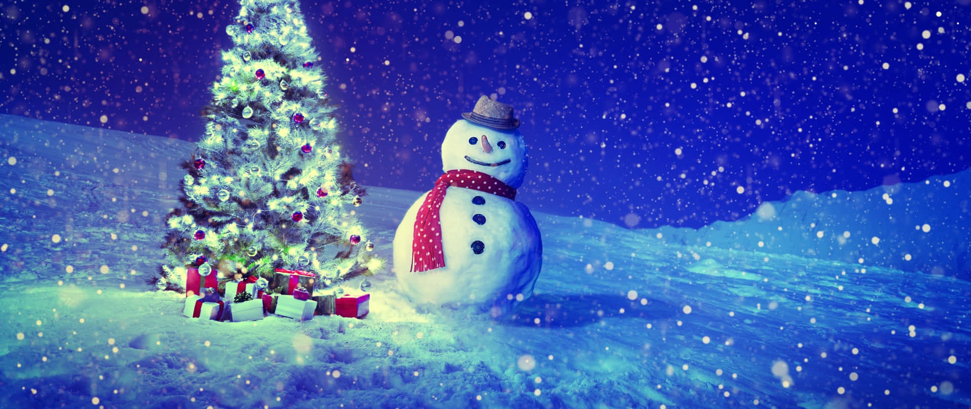 Snowman High Resolution Christmas Desktop Background