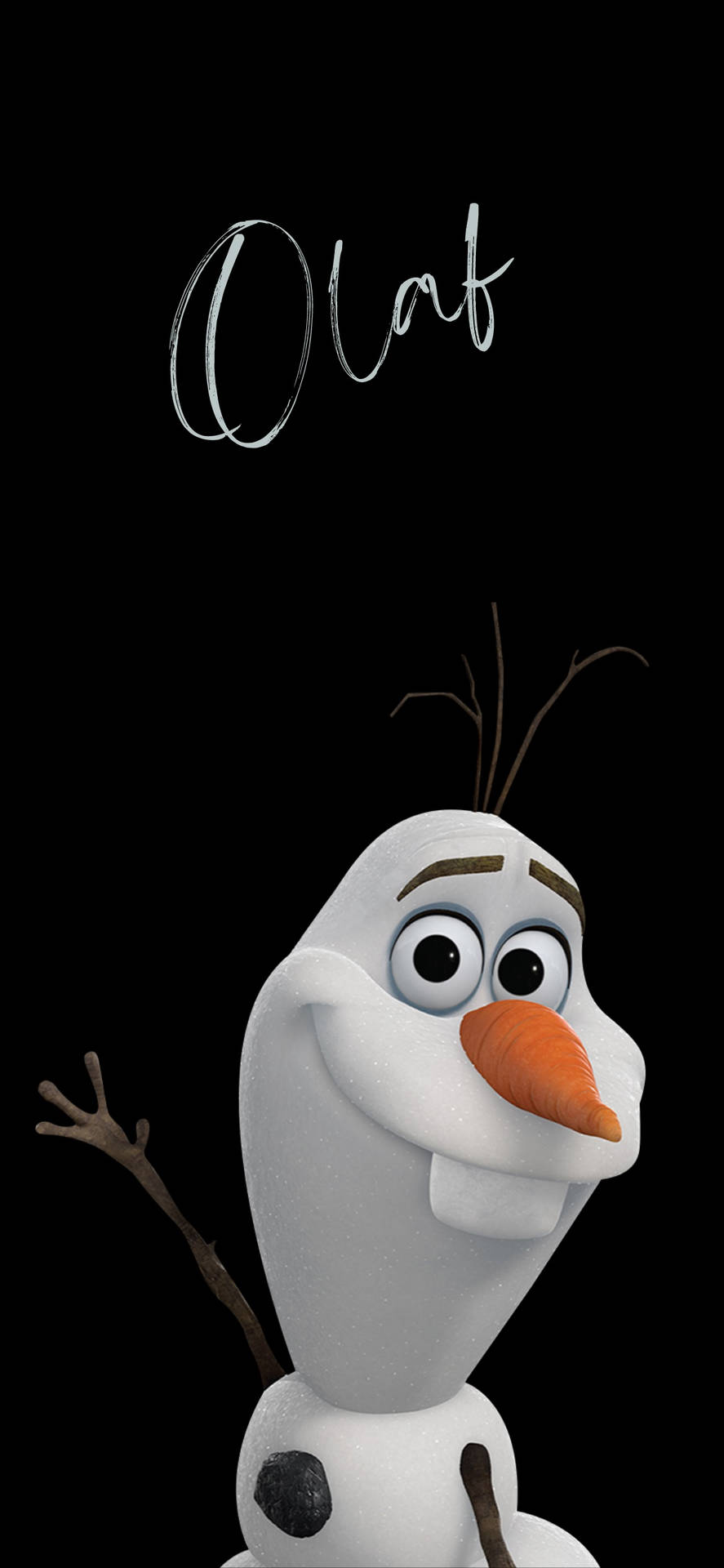 Snowman Olaf Black Art Background