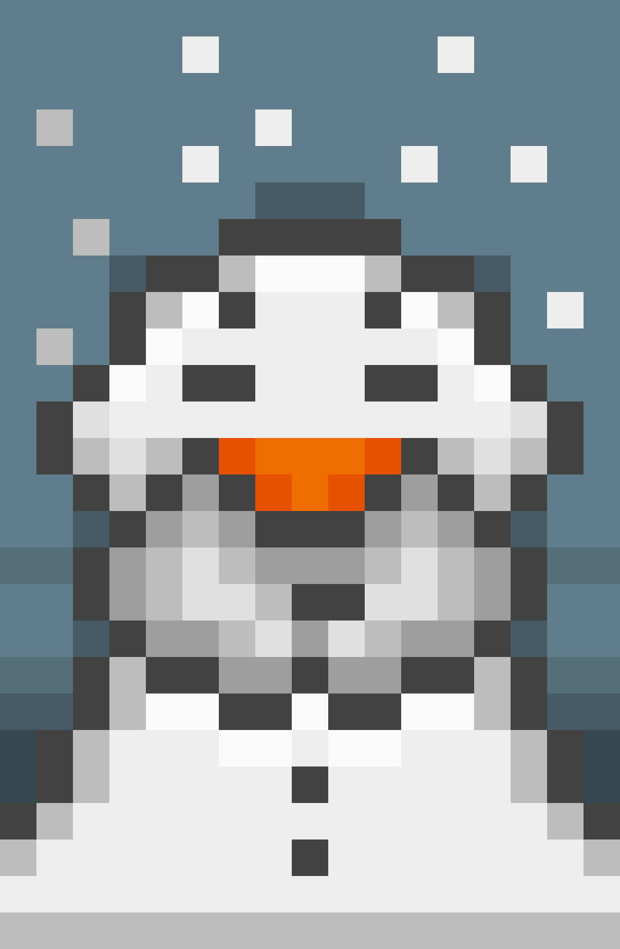 Snowman Pixelated Christmas Pfp Background