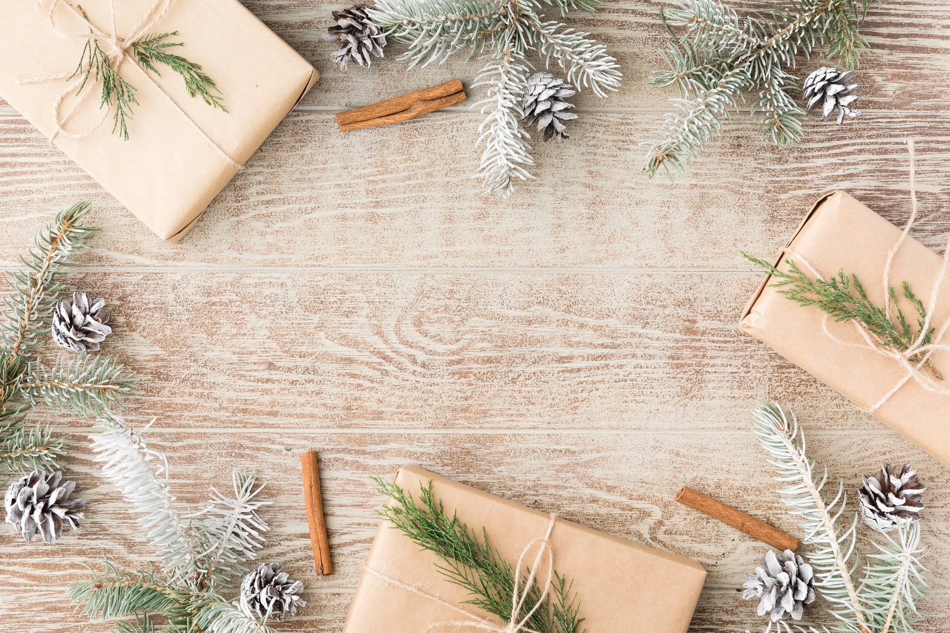 Snowy Christmas Table Background