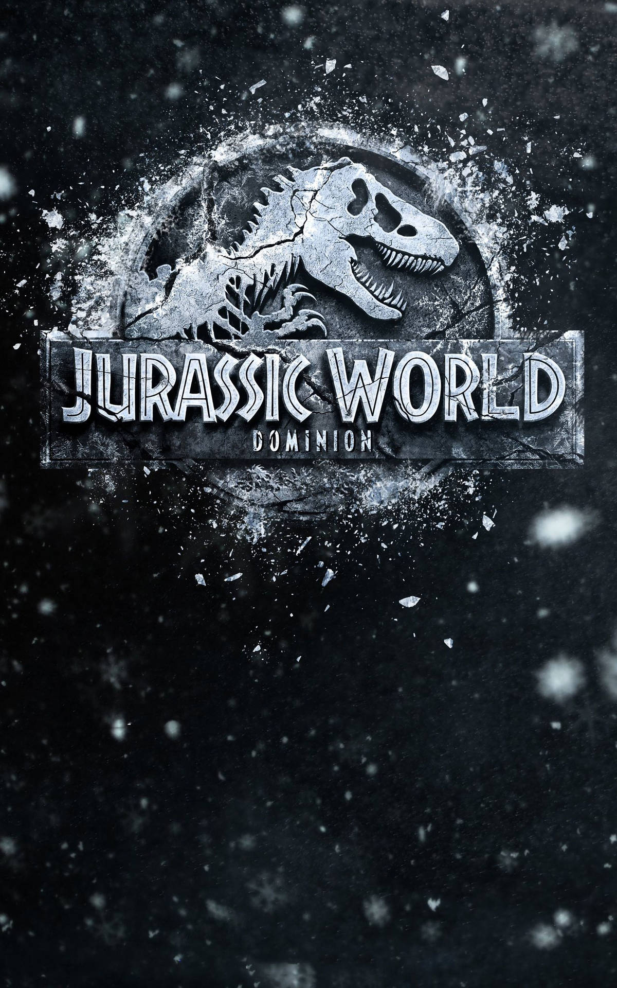 Snowy Dark Jurassic World Dominion Poster Background