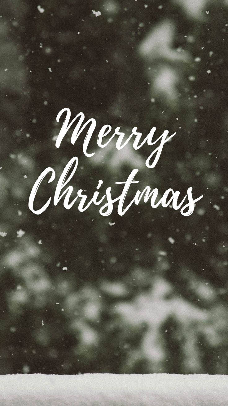 Snowy Merry Christmas Iphone Background