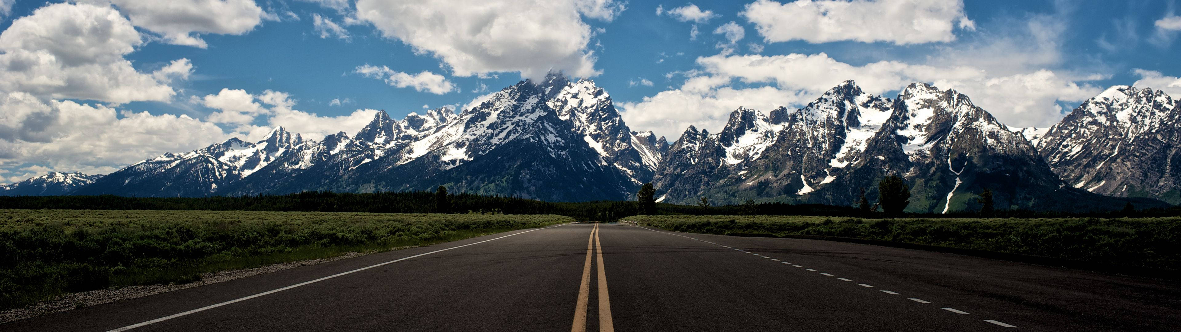 Snowy Mountain Alps Dual Monitor