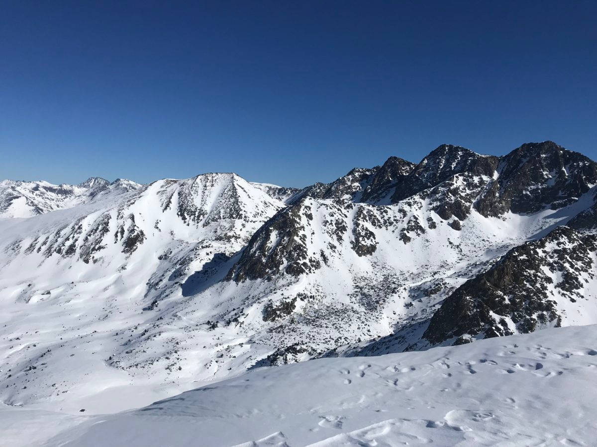 Snowy Mountain Andorra Background