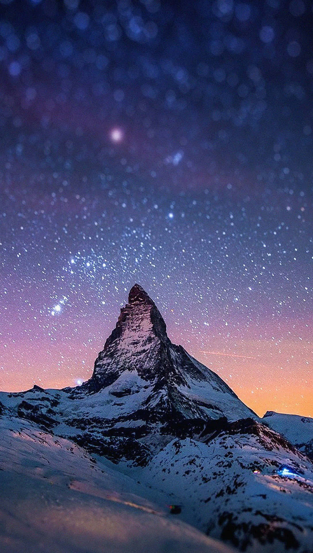 Snowy Mountain Galaxy Note 4 Background