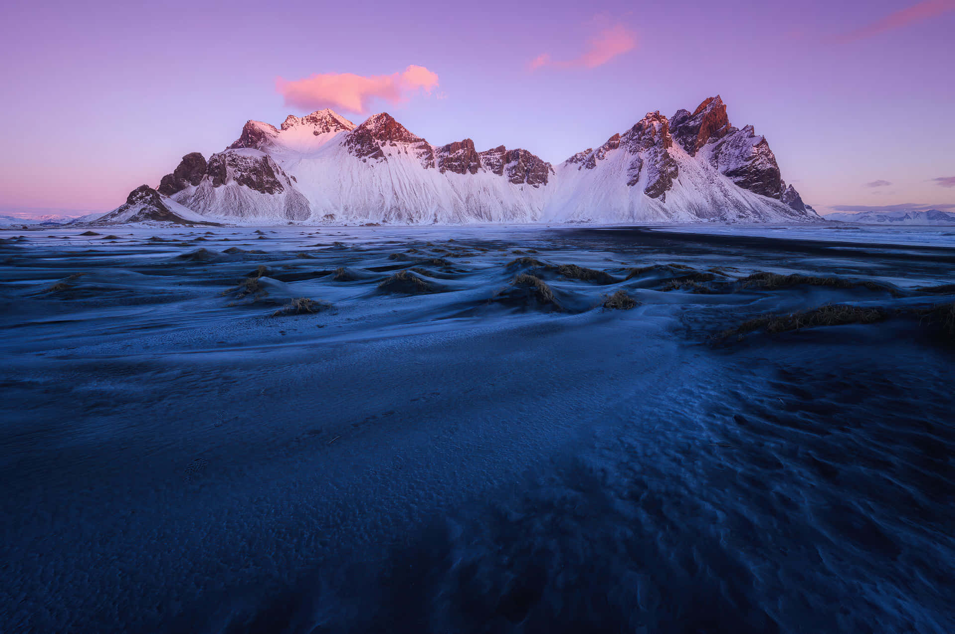 Snowy Mountain In Iceland