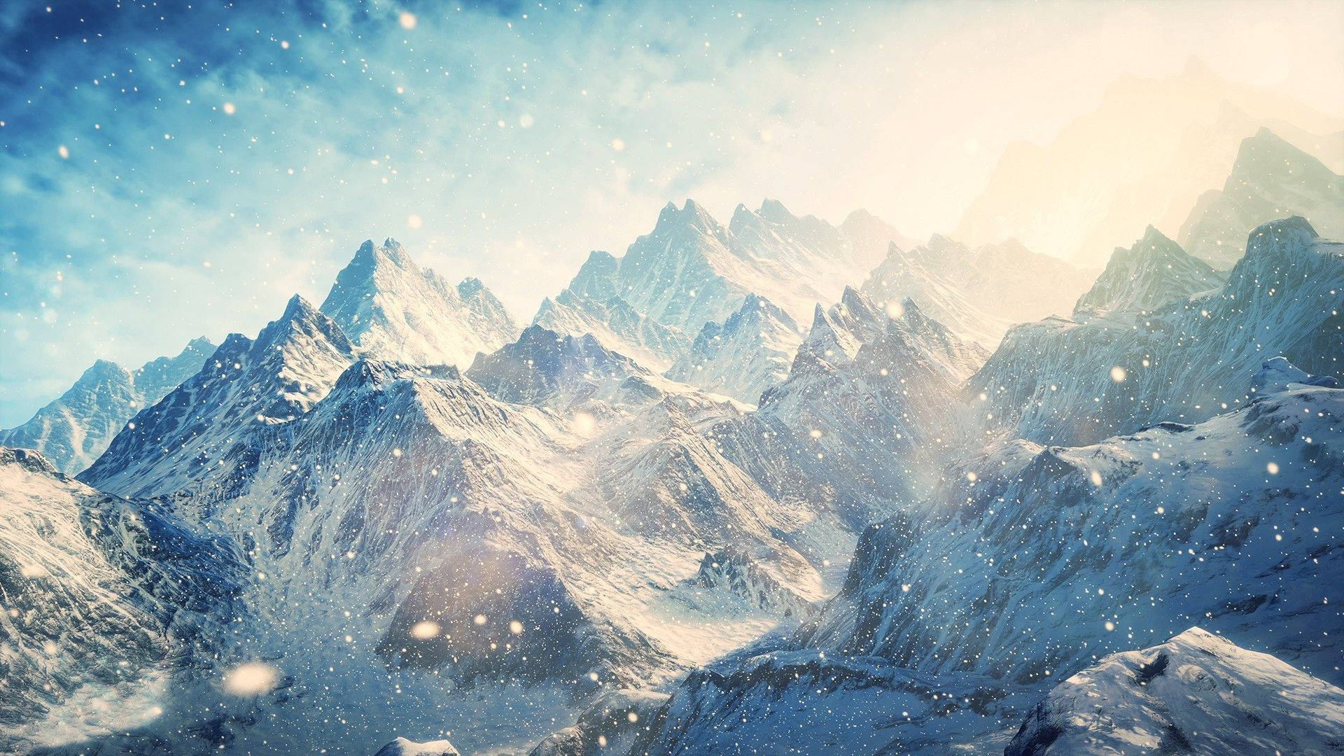 Snowy Mountains Background