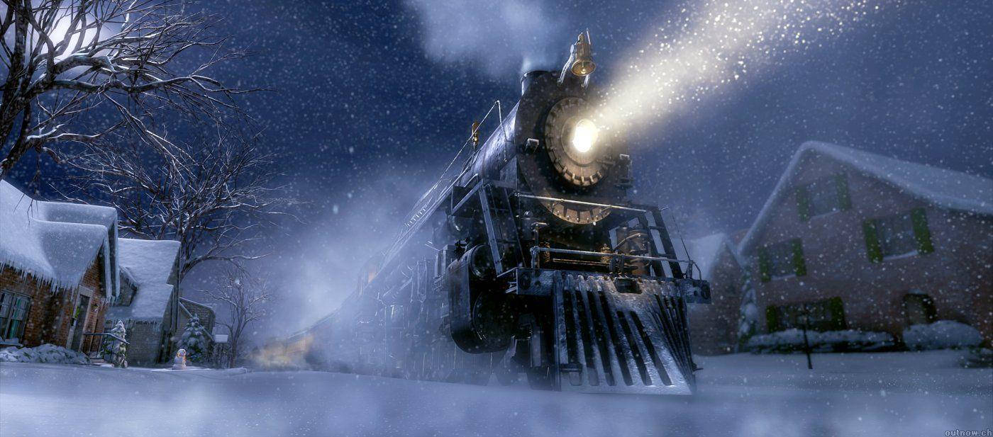 Snowy Polar Express Still Background