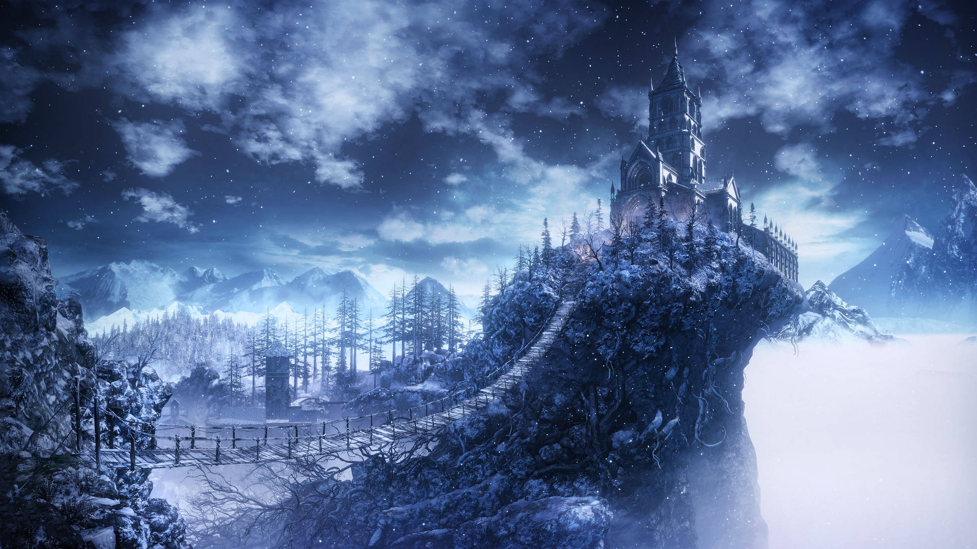 Snowy World Of Ariandel Dark Souls 3 Background