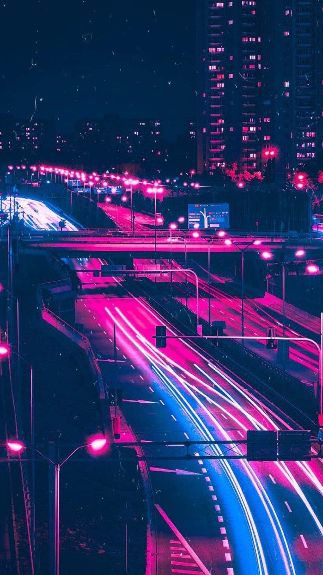Soaking In The Neon City Glow Background