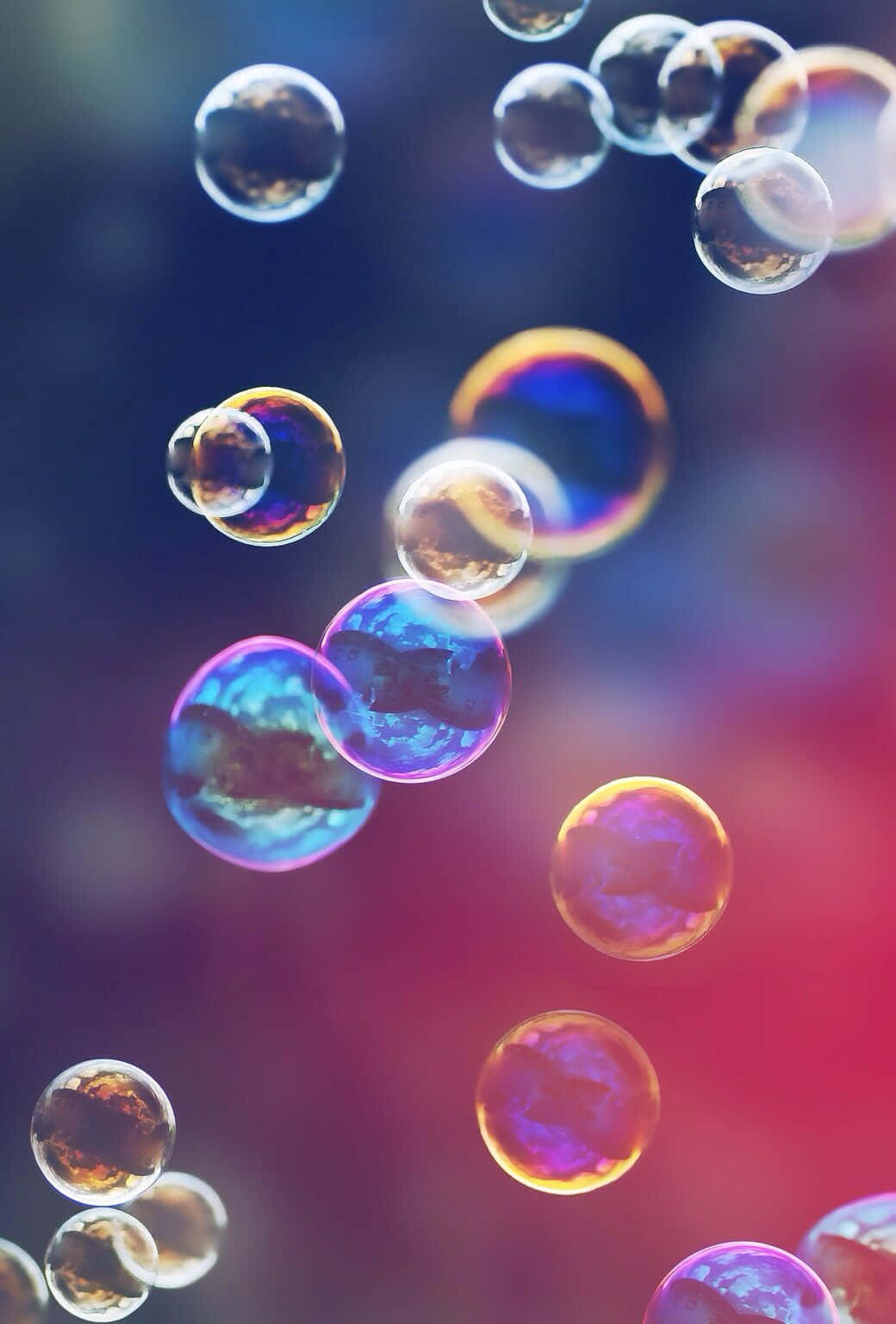 Soap Bubbles In The Air Background